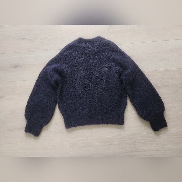 Frank and Oak navy fuzzy sweater - Picture 2 of 2